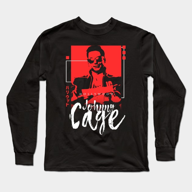 Hollywood Johnny Cage - Klose Kombat Long Sleeve T-Shirt by ChrisPierreArt